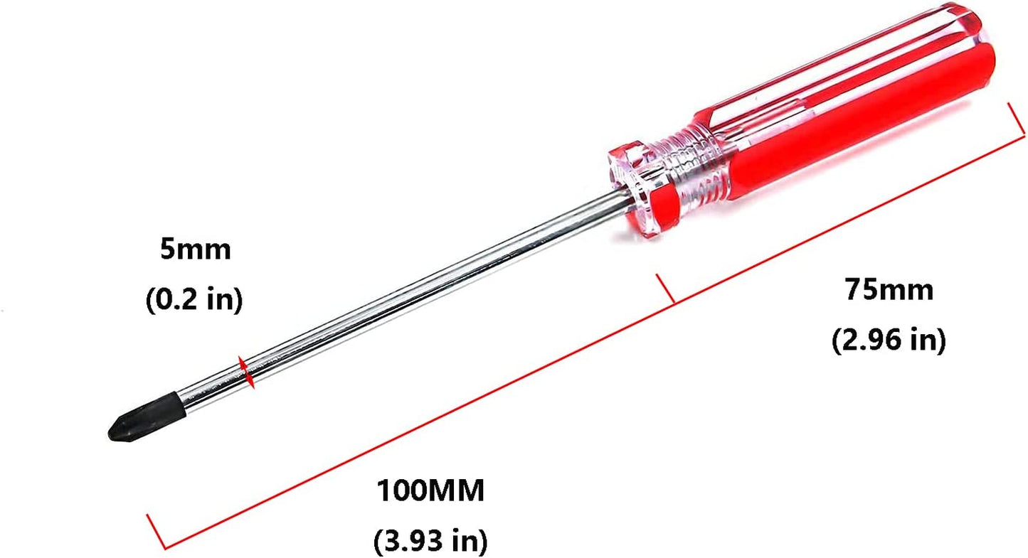 Magnetic Screwdriver Set, 5Mm Phillips & Flat Head Tips